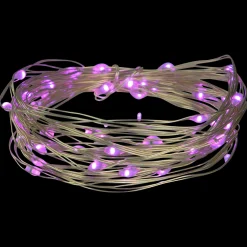 Northlight 50-Count Purple Led Micro Fairy Christmas Lights - 16Ft, Copper Wire