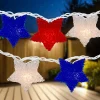 Northlight 10-Count Red And Blue Fourth Of July Star String Light Set, 5.25' White Wire
