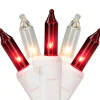 Northlight 100-Count Red And Clear Mini Christmas Light Set, 20.25Ft White Wire