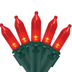 Northlight 100-Count Red Led Mini Christmas Lights - 33 Ft Green Wire
