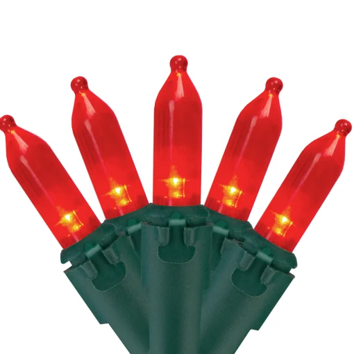 Northlight 100-Count Red Led Mini Christmas Lights - 33 Ft Green Wire