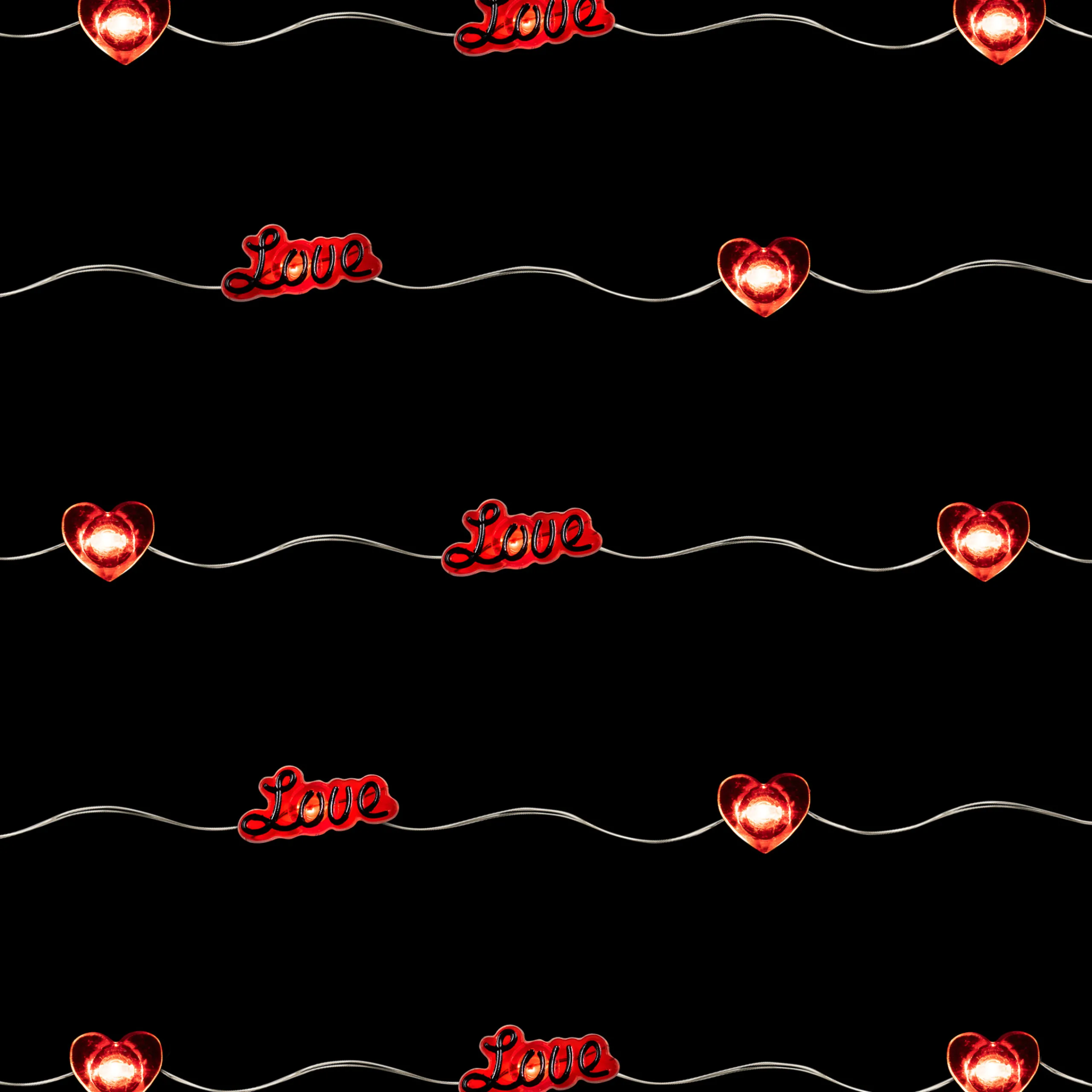 Northlight 20-Count Red Valentine's Day Love And Heart Led Fairy Lights, 6.25Ft, Copper Wire