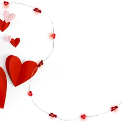 Northlight 20-Count Red Valentine's Day Love And Heart Led Fairy Lights, 6.25Ft, Copper Wire