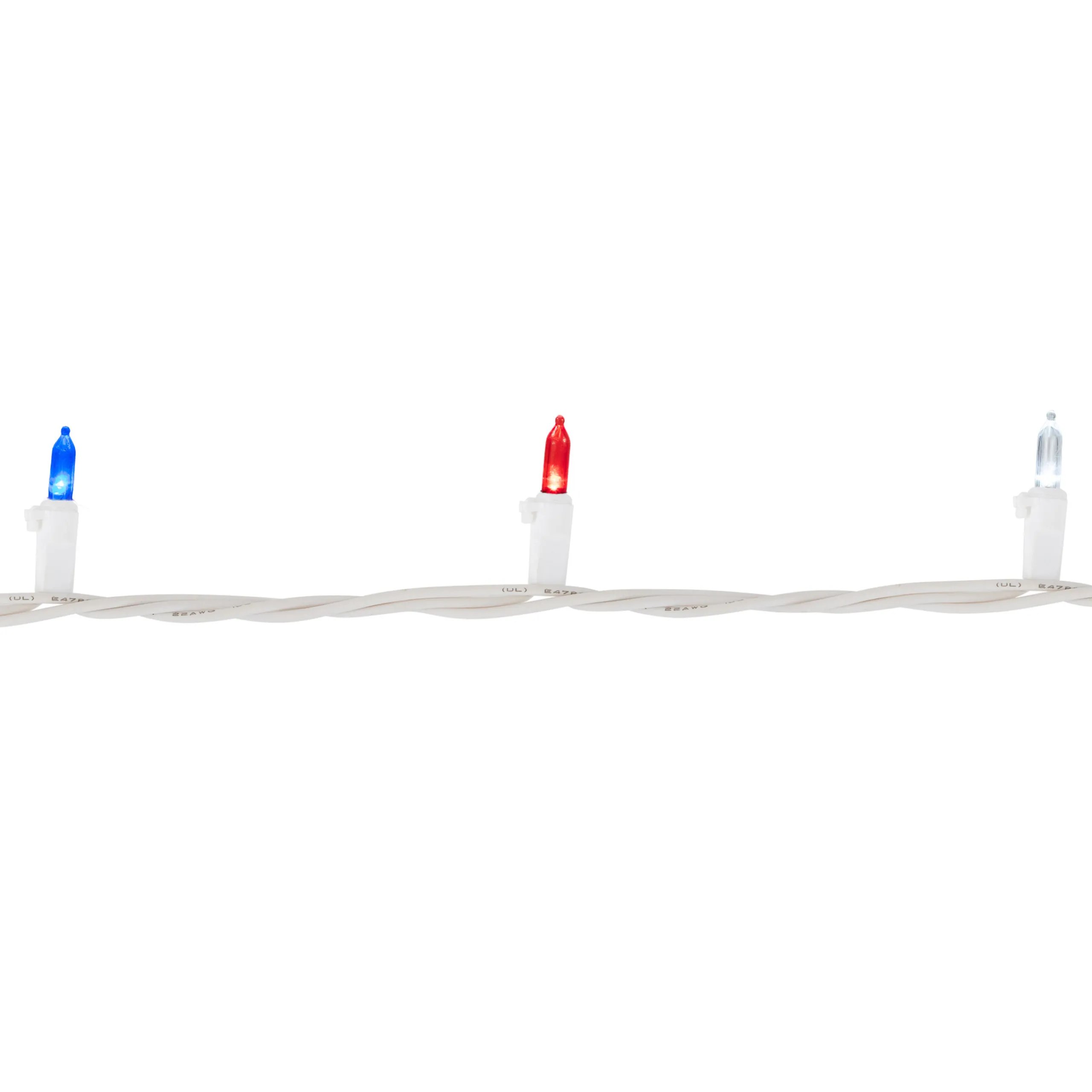 Northlight 50-Count Red, White And Blue Led Mini 4Th Of July Lights - 15.5 Ft White Wire