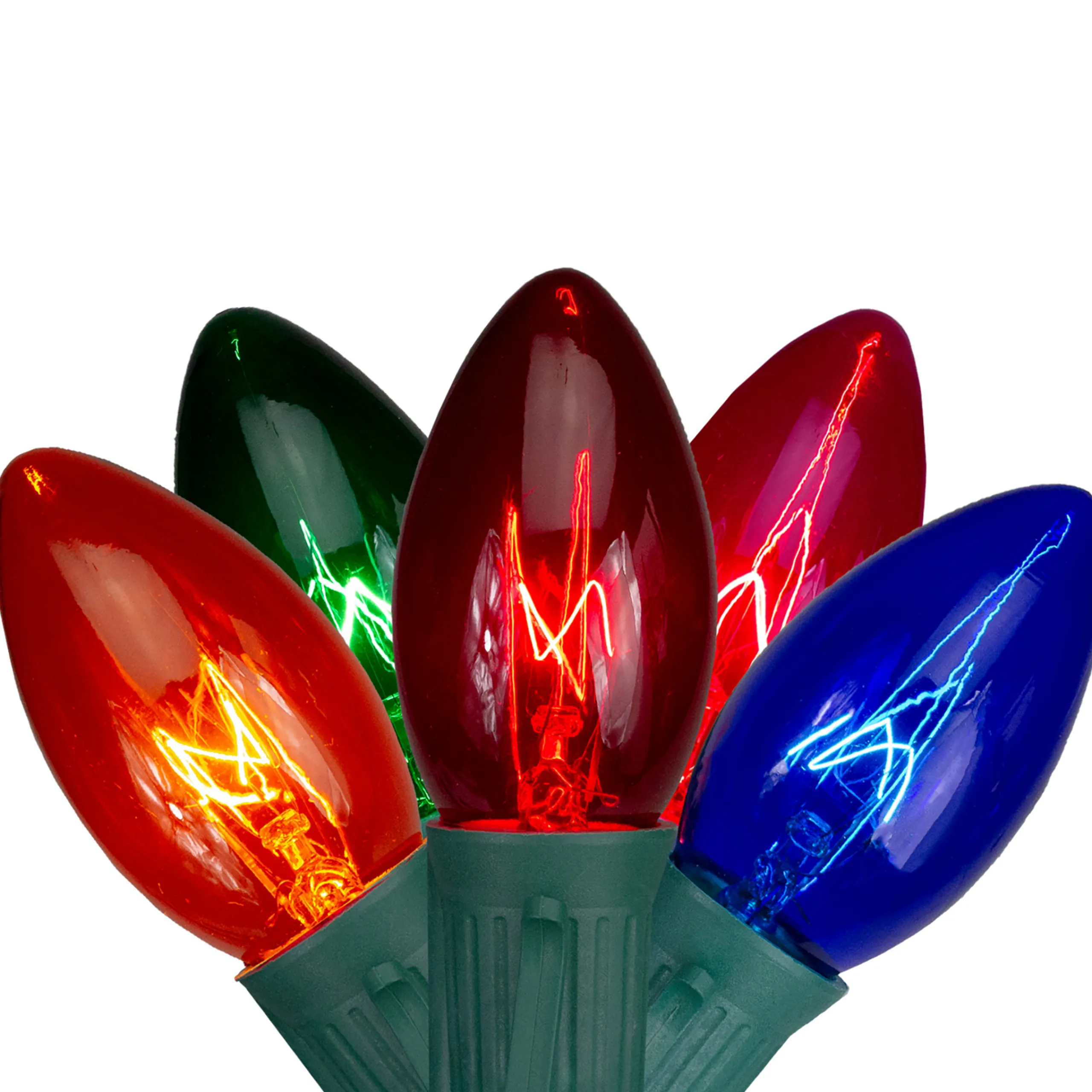 Northlight 25-Count Transparent Multi-Color C9 Twinkle Christmas Light Set, 24Ft Green Wire