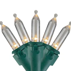 Northlight 100-Count Warm White Led Mini Christmas Lights, 33Ft Green Wire