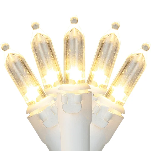 Northlight 100-Count Warm White Led Mini Christmas Lights - 33Ft, White Wire