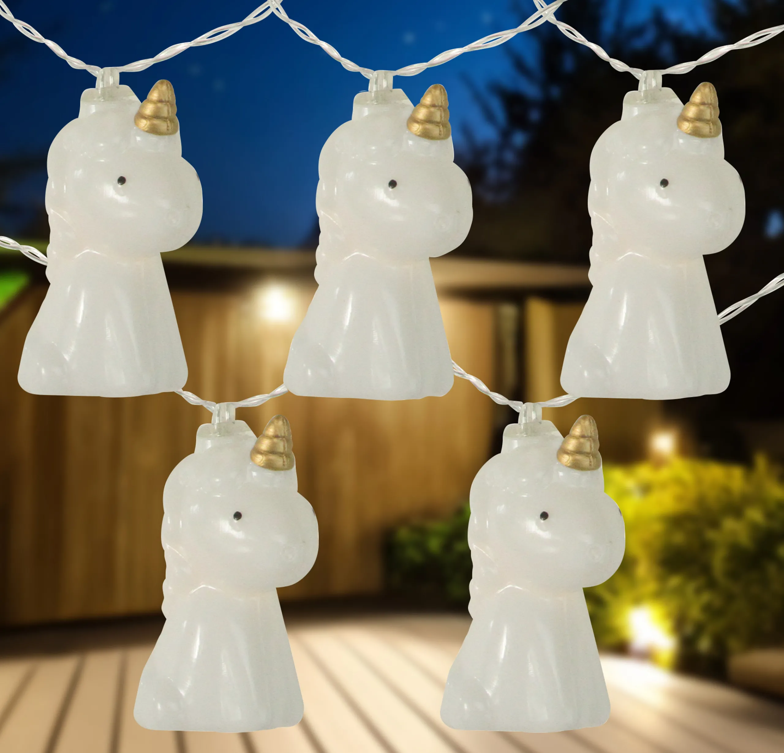 Northlight 10-Count White Unicorn Led String Lights - 4.5 Ft Clear Wire