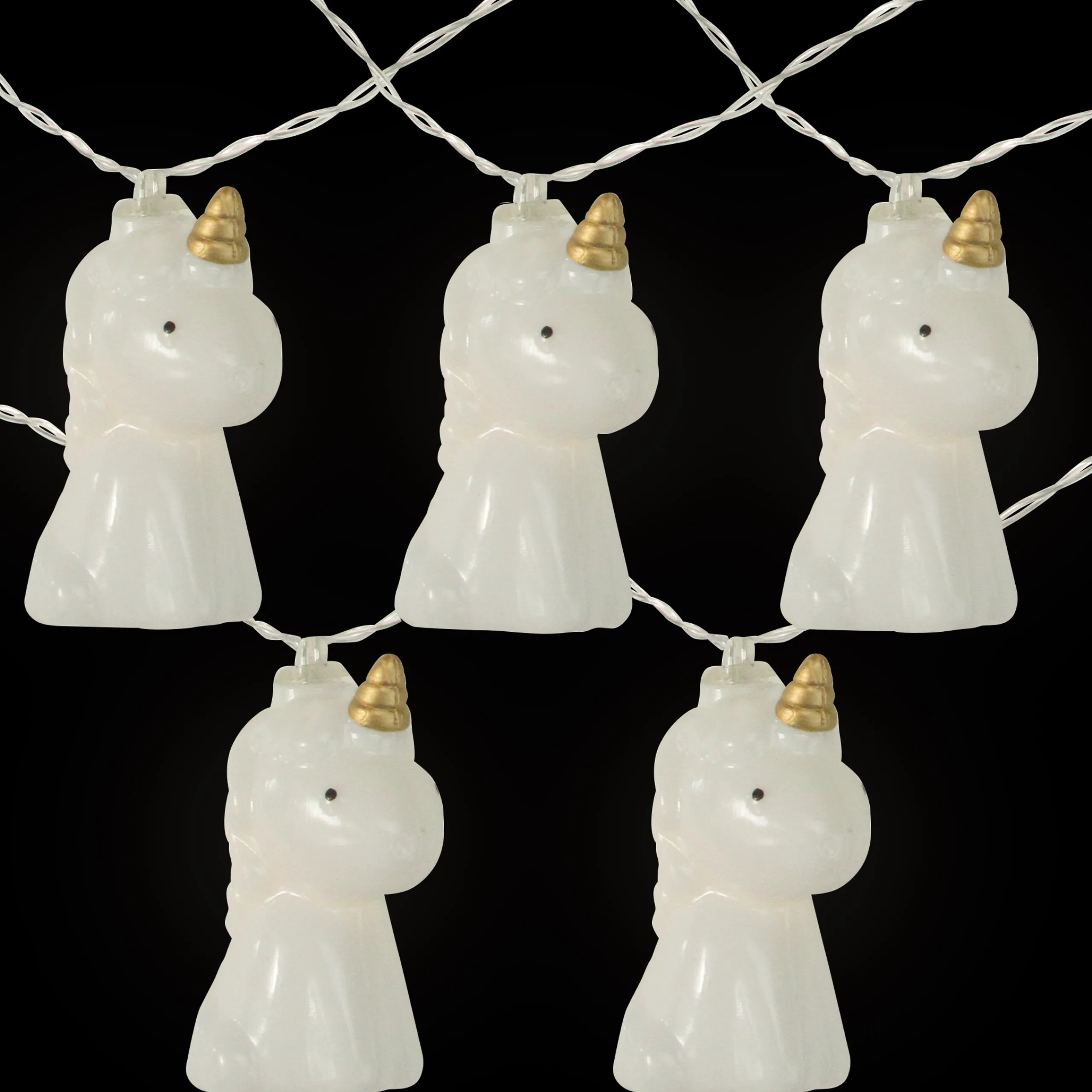 Northlight 10-Count White Unicorn Led String Lights - 4.5 Ft Clear Wire