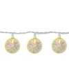 Dennis East 10-Count Yellow And Clear Lemon Patio String Mini Summer Light Set, 8.5Ft White Wire