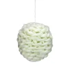Allstate Balls>Cream White Knit Hanging Shatterproof Christmas Ball Ornament 7" (175Mm)