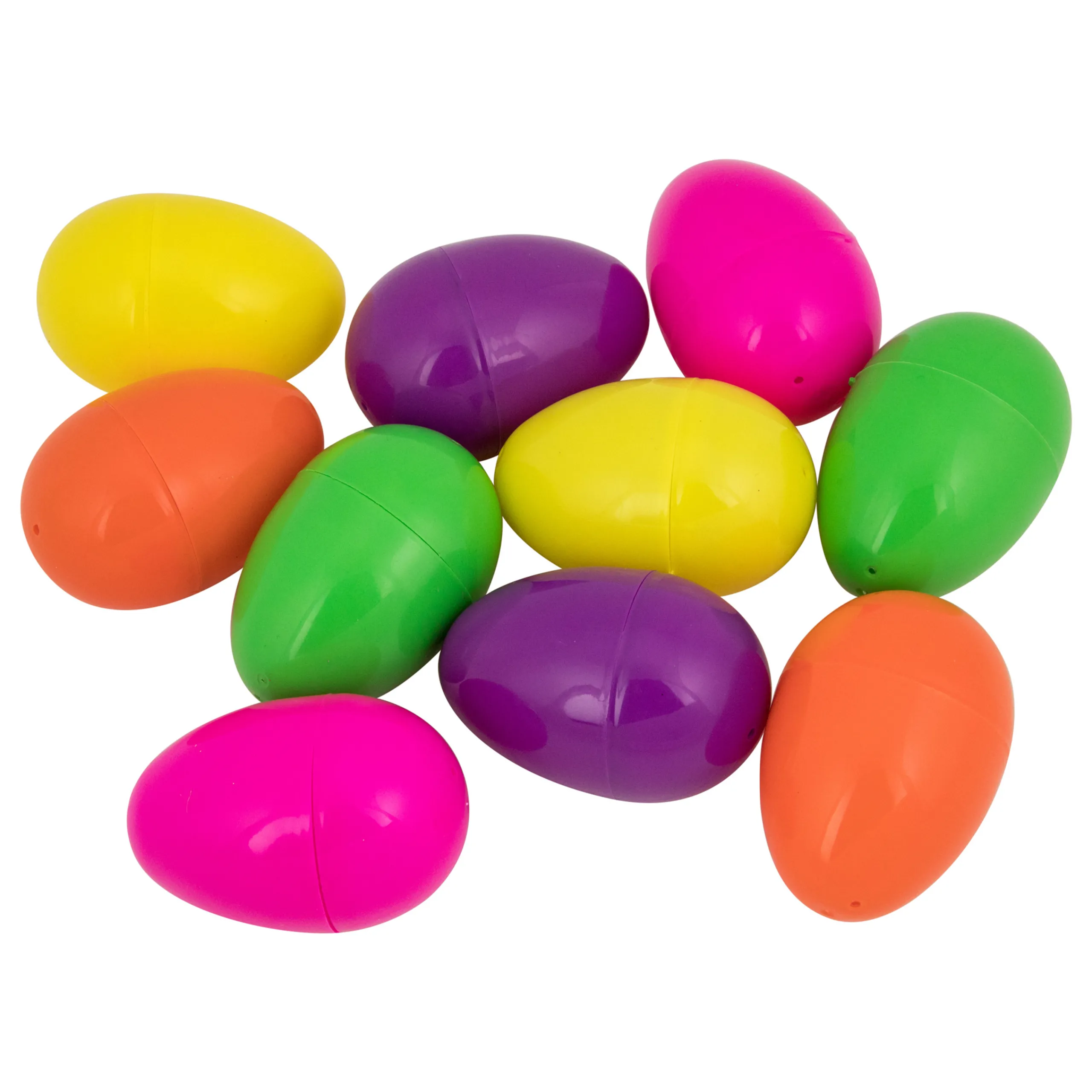 Northlight 10Ct Assorted Multicolored Fillable Easter Eggs 3"
