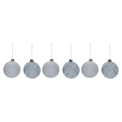 Melrose Balls></noscript>6Ct Blue Frosted Glass Christmas Ball Ornaments 4.5