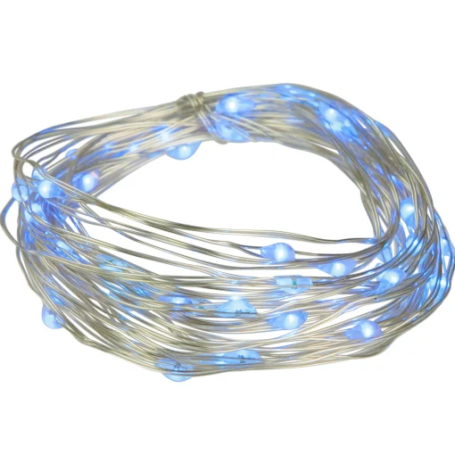 Northlight 100Ct Blue Led Micro Fairy Lights, 16Ft Copper Wire