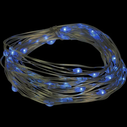 Northlight 100Ct Blue Led Micro Fairy Lights, 16Ft Copper Wire