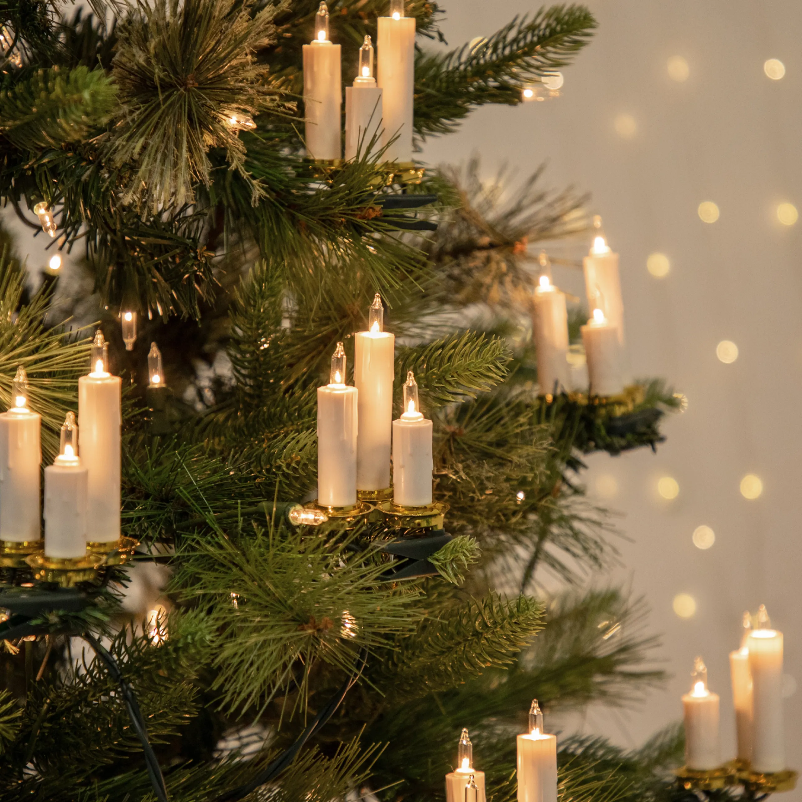 Northlight 7Ct Dripping Clip On Candle Cluster Christmas Lights, 6.5' Green Wire