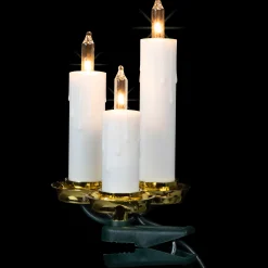 Northlight 7Ct Dripping Clip On Candle Cluster Christmas Lights, 6.5' Green Wire