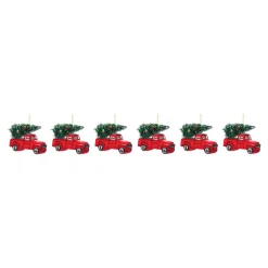 Melrose Transportation></noscript>6Ct Glittered Glass Pickup Truck Christmas Ornaments 4.25