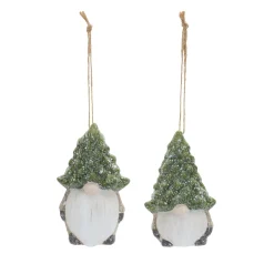 Melrose Fantasy & Sci Fi>6Ct Gnome With Tree Hat Christmas Ornaments 3.5"