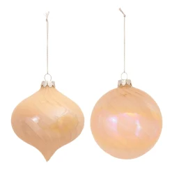 Melrose Pendants & Drops>6Ct Iridescent Glass Christmas Onion Ornaments 5"