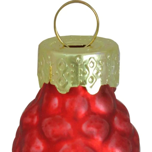 Whitehurst Pine Cones>56Ct Matte Red Glass Pinecone Christmas Ornaments 1.75" (45Mm)