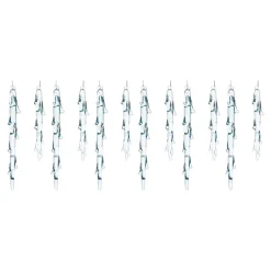 Melrose Icicles></noscript>12Ct Melted Glass Icicle Christmas Drop Ornaments 7