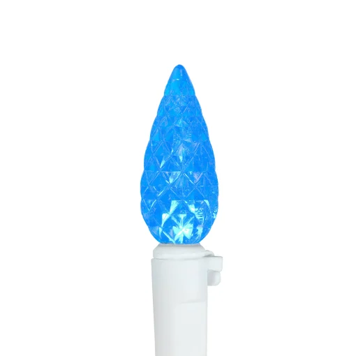 Northlight 70Ct Multi-Color Faceted Led C6 Christmas Light Set - 24.25Ft White Wire