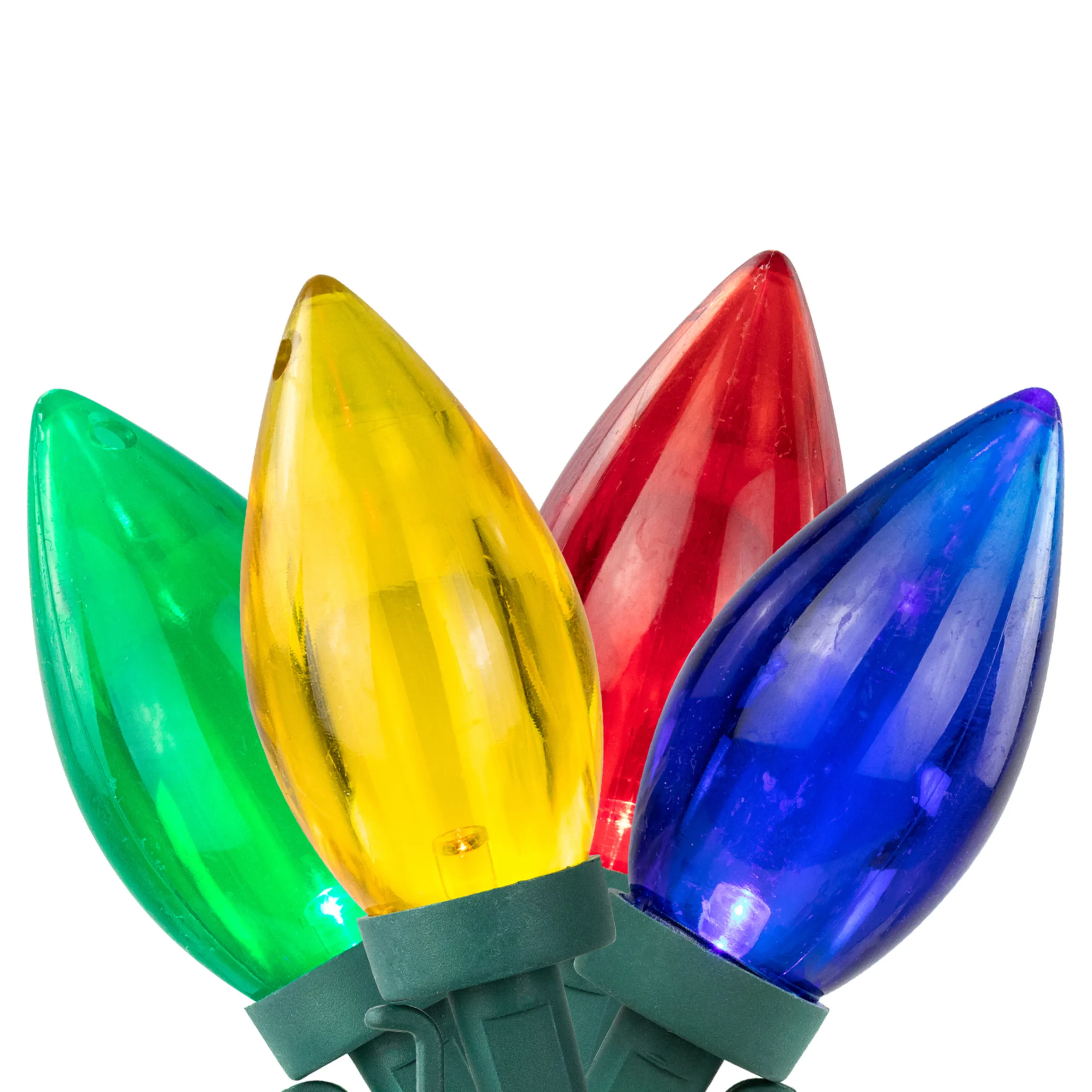 Northlight 25Ct Multi-Color Led C9 Christmas Lights, 16Ft Green Wire