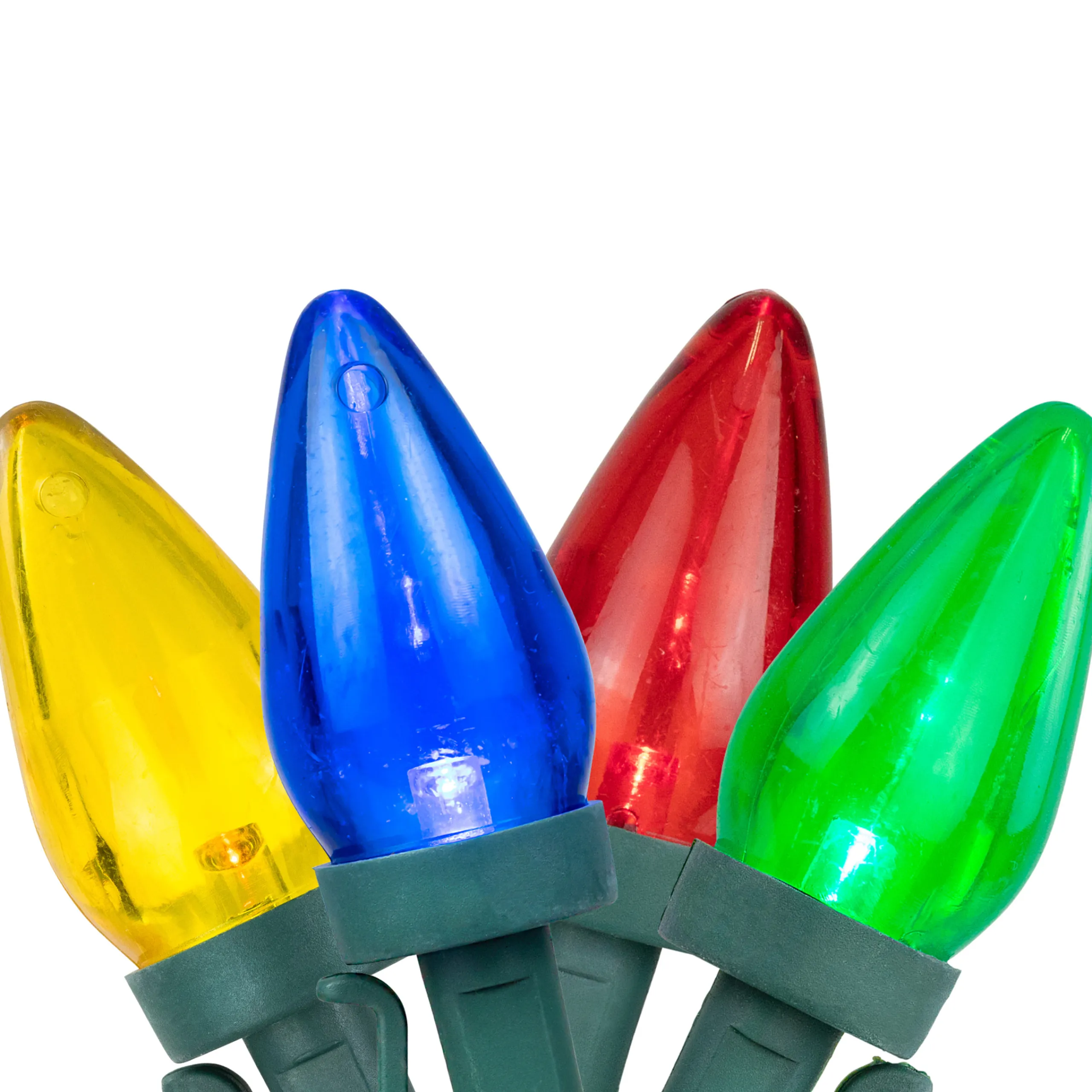 Northlight 25Ct Multi-Color Led C7 Christmas Light Set, 16Ft Green Wire