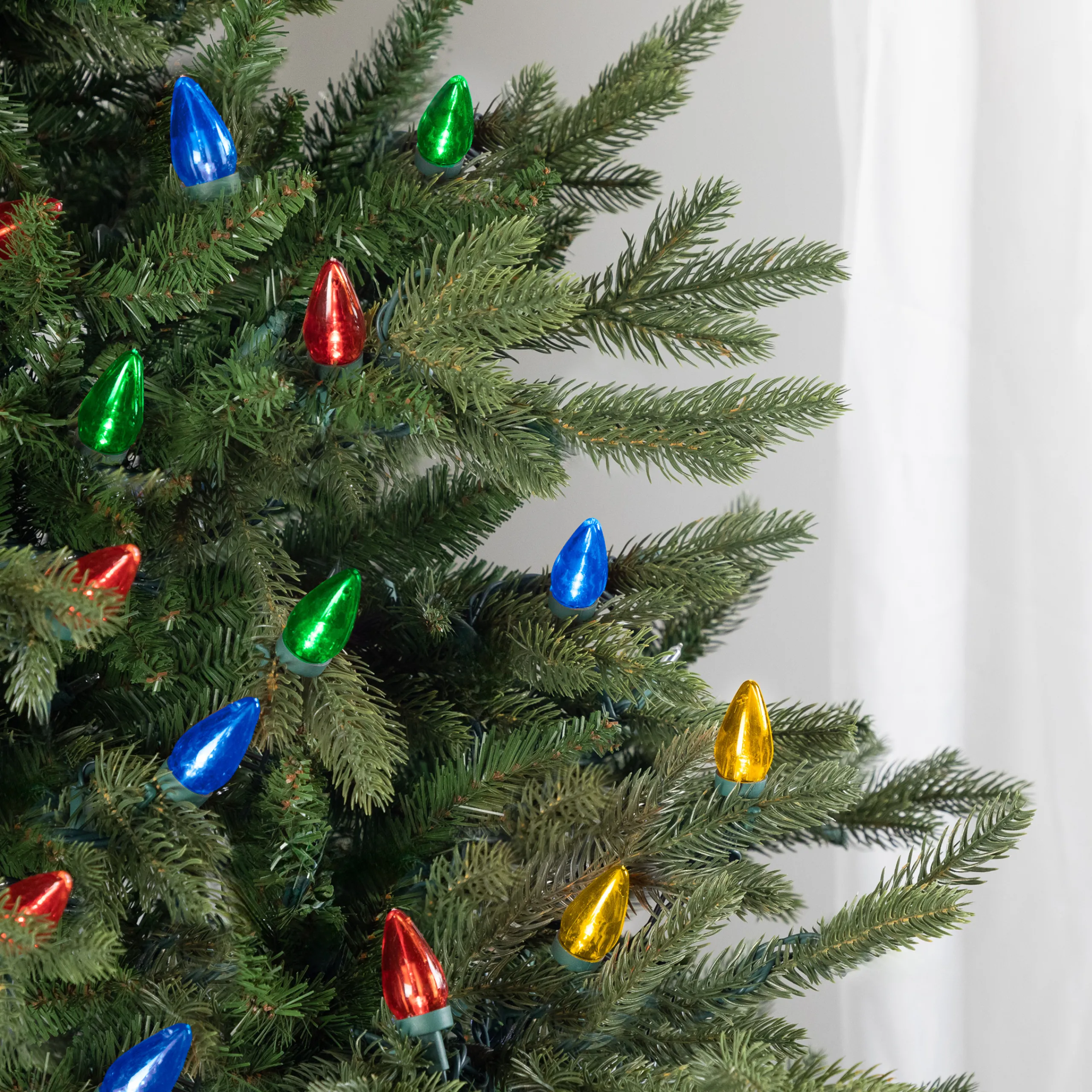 Northlight 25Ct Multi-Color Led C7 Christmas Light Set, 16Ft Green Wire