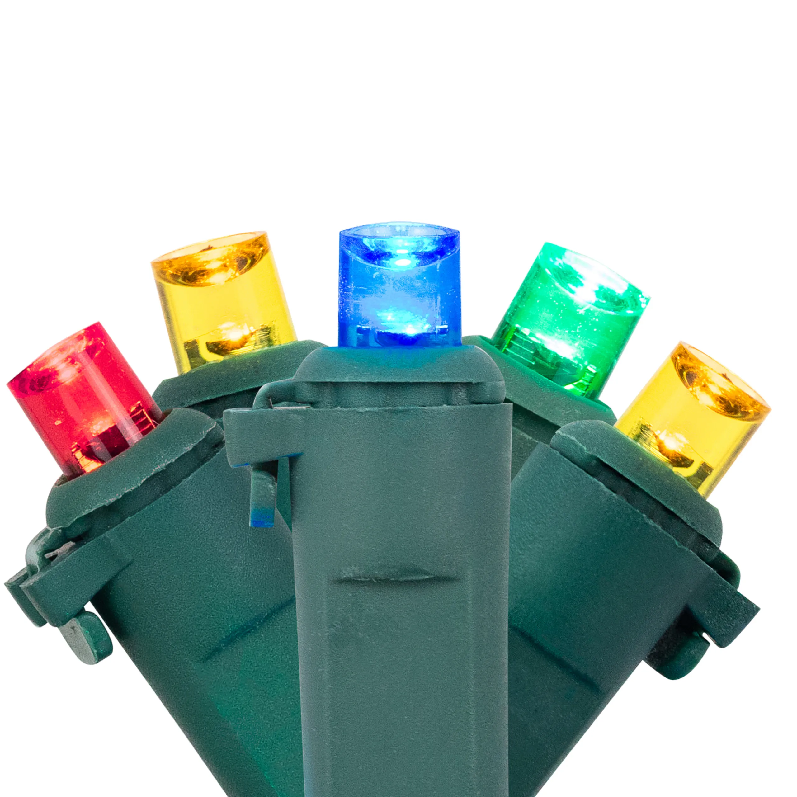 Northlight 50Ct Multi-Color Led Wide Angle Christmas Lights,16.25Ft Green Wire