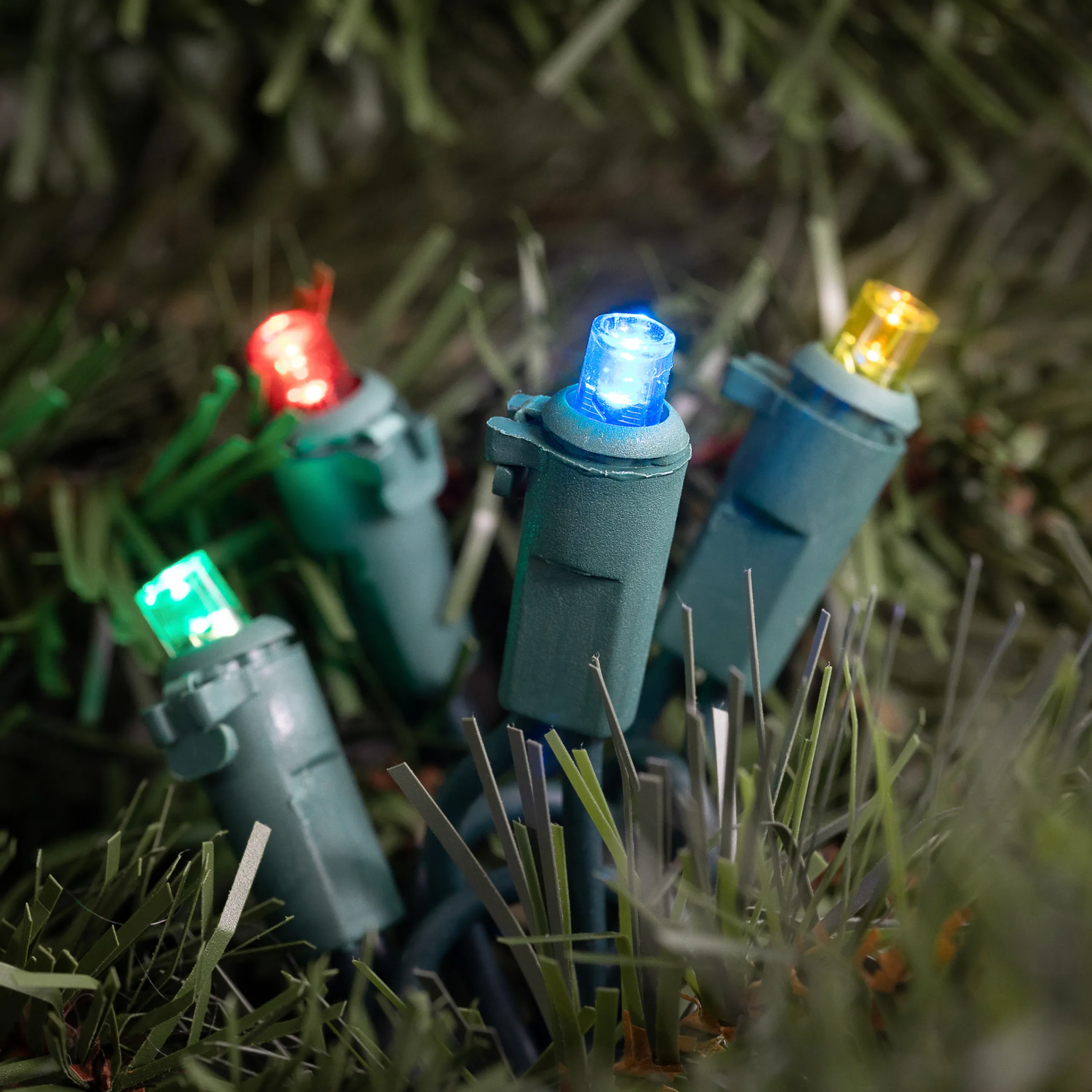 Northlight 50Ct Multi-Color Led Wide Angle Christmas Lights,16.25Ft Green Wire