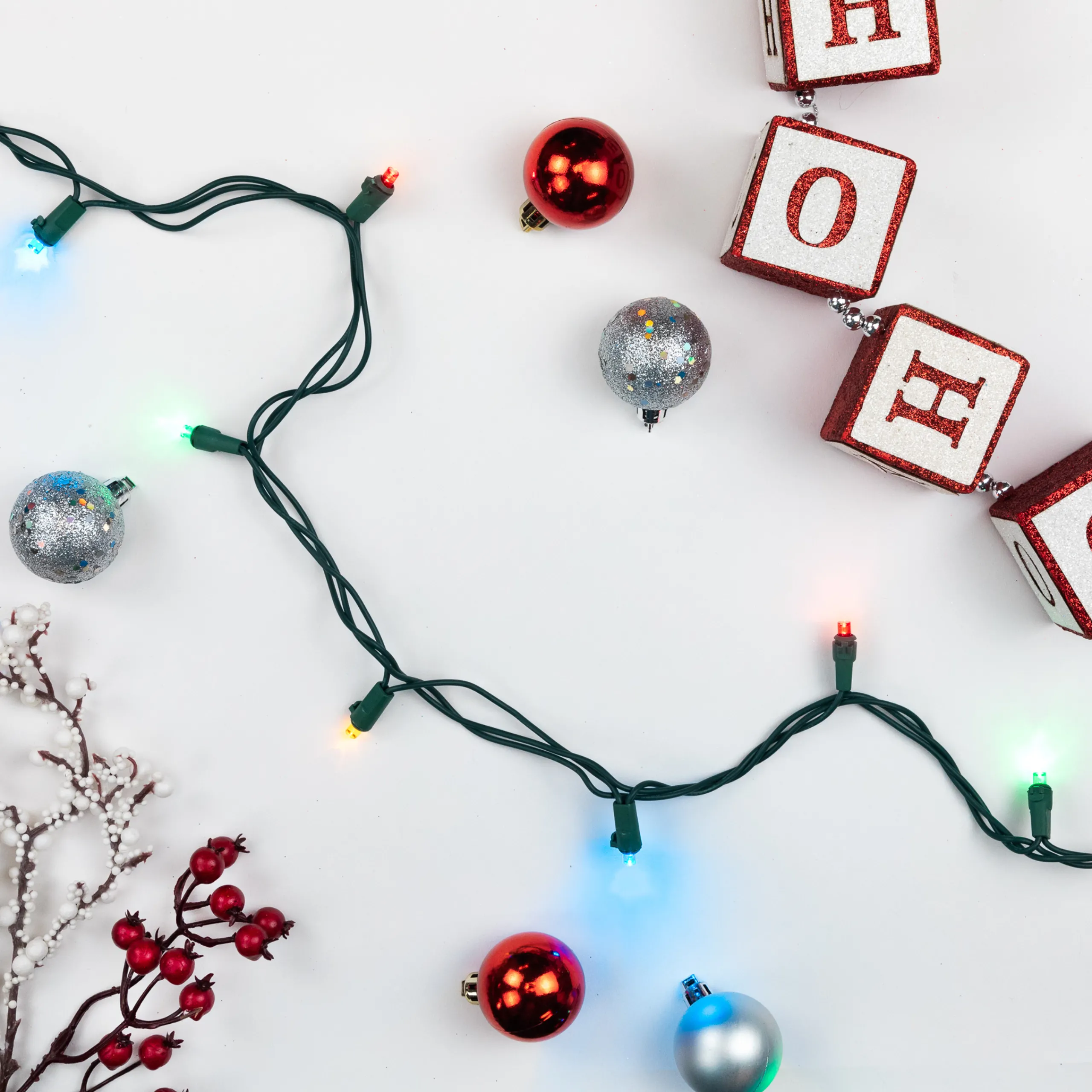 Northlight 50Ct Multi-Color Led Wide Angle Christmas Lights,16.25Ft Green Wire