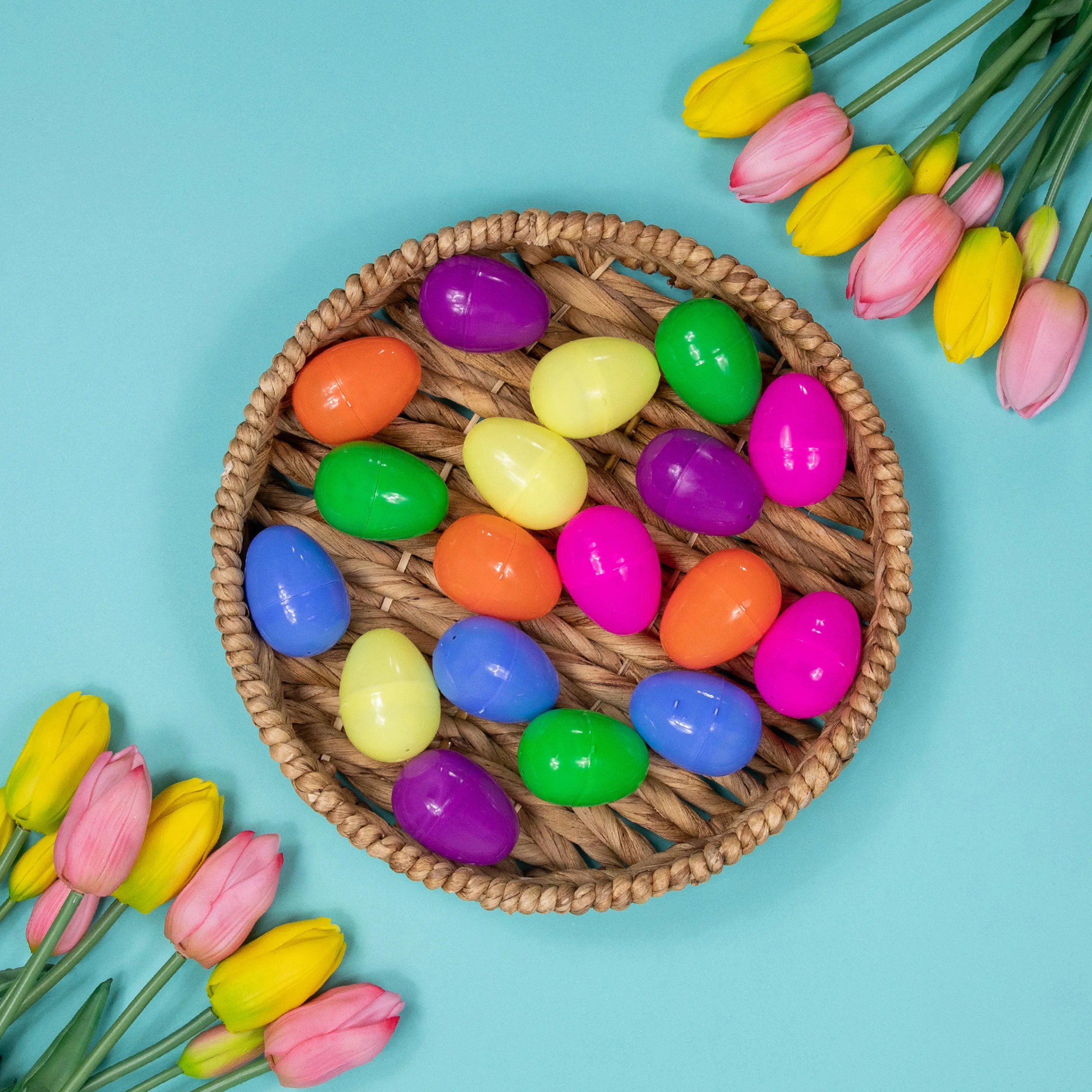 Northlight 60Ct Multi-Colored Fillable Easter Eggs 2.5"