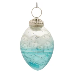 Melrose Pendants & Drops></noscript>6Ct Ombre Blue Glass Drop Christmas Ornaments 4