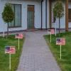Northlight 4Ct Patriotic American Flag 4Th Of July Pathway Marker Lawn Stakes, Clear Lights