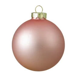 Northlight Glass Balls>4Ct Pink 2-Finish Glass Christmas Ball Ornaments 4" (100Mm)