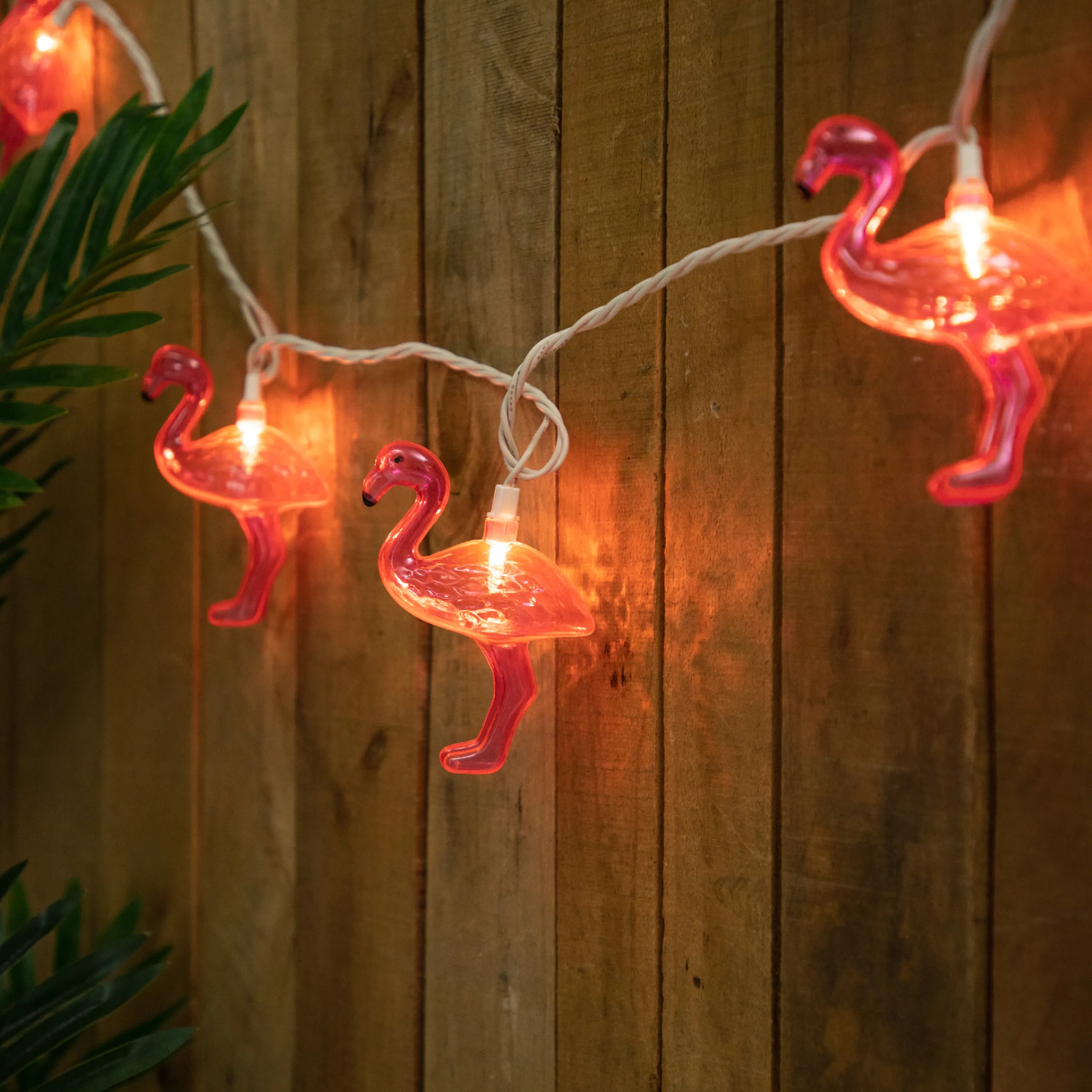 Northlight 10Ct Pink Flamingo Summer Patio String Light Set, 7.25Ft White Wire