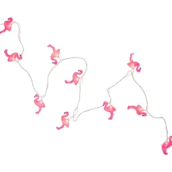 Northlight 10Ct Pink Flamingo Summer Patio String Light Set, 7.25Ft White Wire