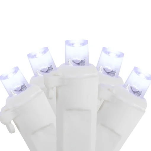 Northlight 100Ct Pure White Led Wide Angle Christmas Lights, 33Ft White Wire