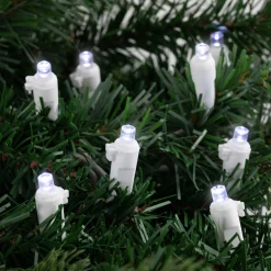 Northlight 100Ct Pure White Led Wide Angle Christmas Lights, 33Ft White Wire