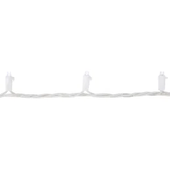 Northlight 100Ct Pure White Led Wide Angle Christmas Lights, 33Ft White Wire