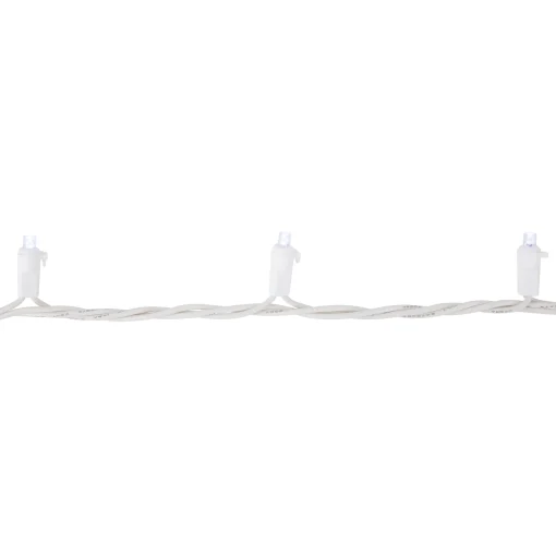 Northlight 100Ct Pure White Led Wide Angle Christmas Lights, 33Ft White Wire