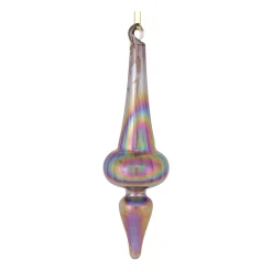 Melrose Finials></noscript>12Ct Purple And Bronze Irredescent Glass Christmas Finial Drop Ornaments 6