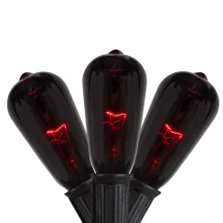 Northlight 10Ct Purple Edison E17 Halloween Light Set - 9Ft Black Wire