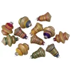 Northlight Finials>12Ct Purple 2-Finish Striped Glass Christmas Finial And Bell Ornaments 2.75"