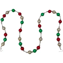 Northlight Miniatures></noscript>18Ct Red And Green Beaded Garland With Christmas Ornaments 30