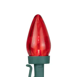 Northlight 25Ct Red And Pure White Led C7 Christmas Lights - 16Ft Green Wire