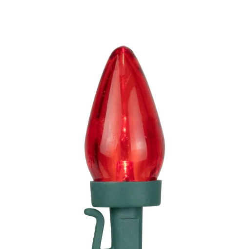 Northlight 25Ct Red And Pure White Led C7 Christmas Lights - 16Ft Green Wire