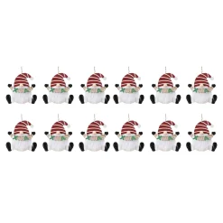 Melrose Fantasy & Sci Fi></noscript>12Ct Red And White Gnome Christmas Ornaments 14